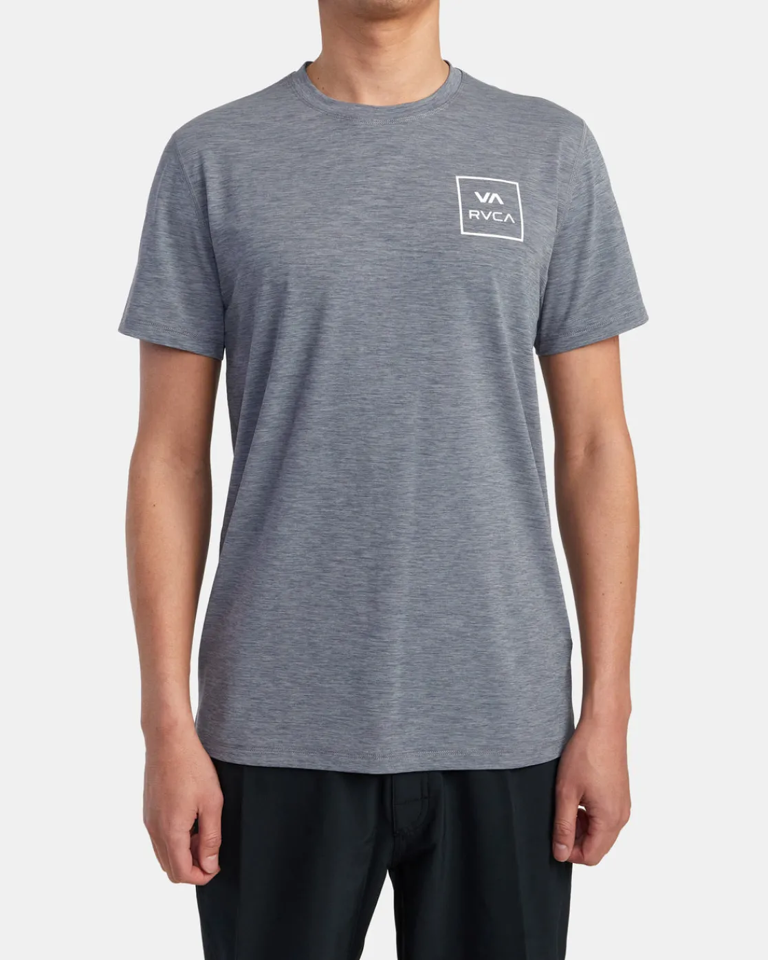 RVCA SHORT SLEEVE RASHGUARD Athletic Heather Outlet