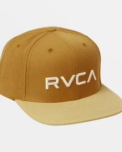 RVCA TWILL SNAPBACK II HAT Tan Sale
