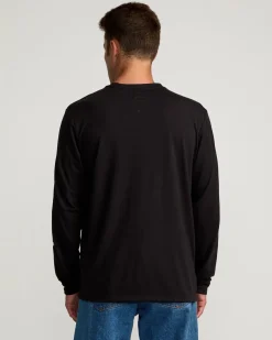RVCA 2X LONG SLEEVE TEE Black Hot
