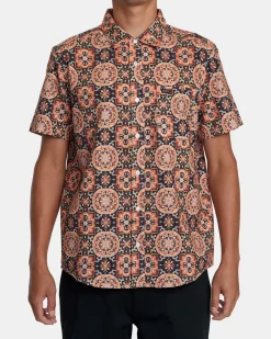 RVCA RVGAZI SHORT SLEEVE SHIRT Sunset Sale