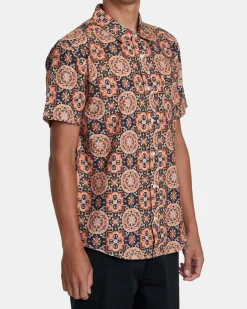 RVCA RVGAZI SHORT SLEEVE SHIRT Sunset Sale