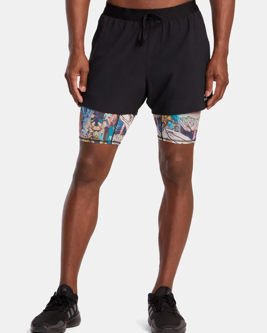 RVCA SAGE VAUGHN RUNNER 2 IN 1 SHORTS Black Best