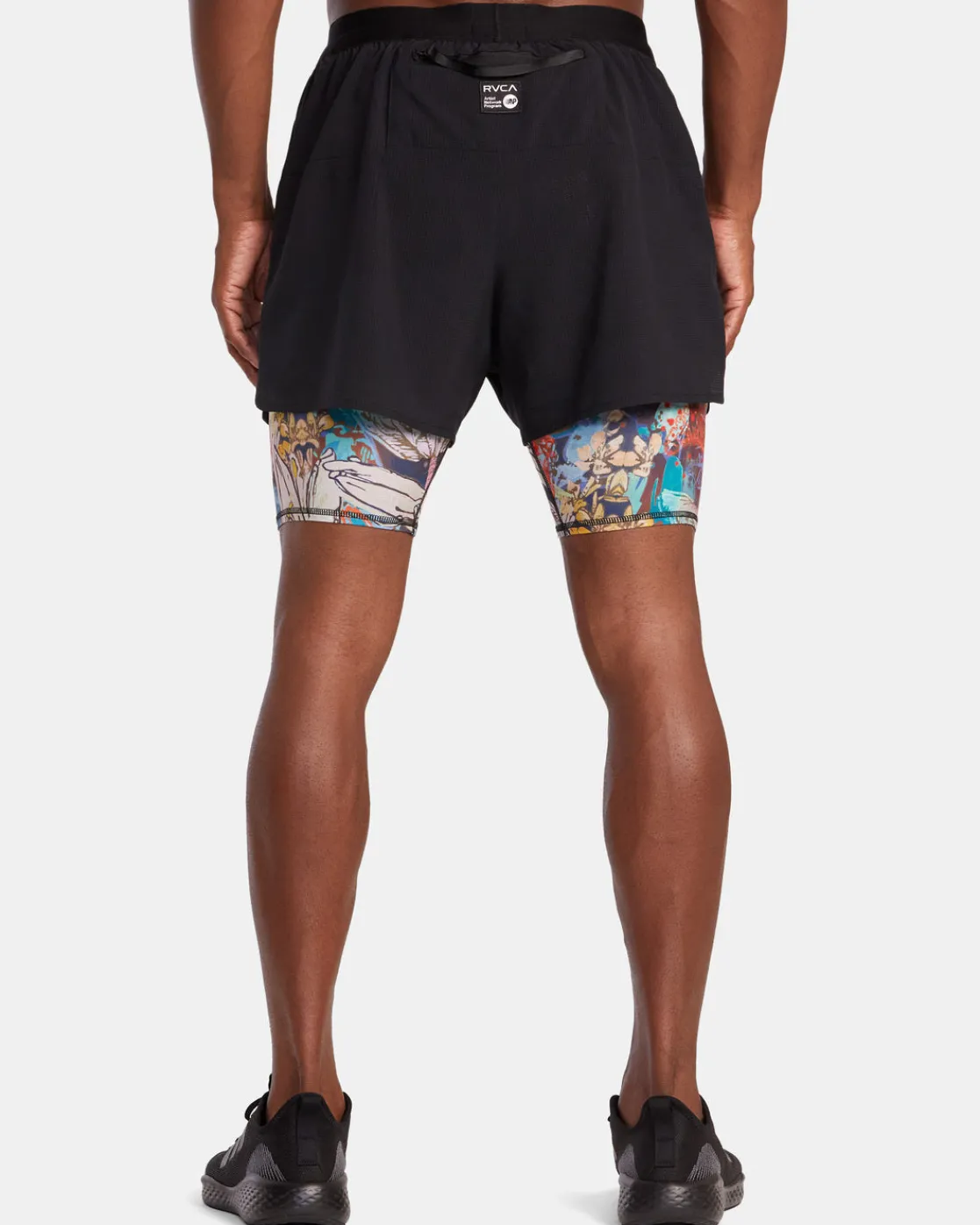 RVCA SAGE VAUGHN RUNNER 2 IN 1 SHORTS Black Best