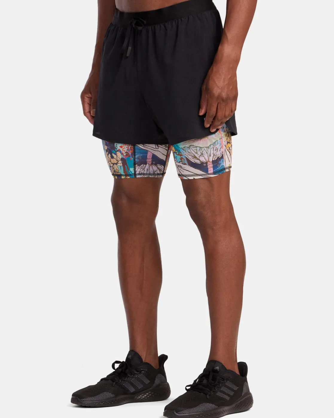 RVCA SAGE VAUGHN RUNNER 2 IN 1 SHORTS Black Best