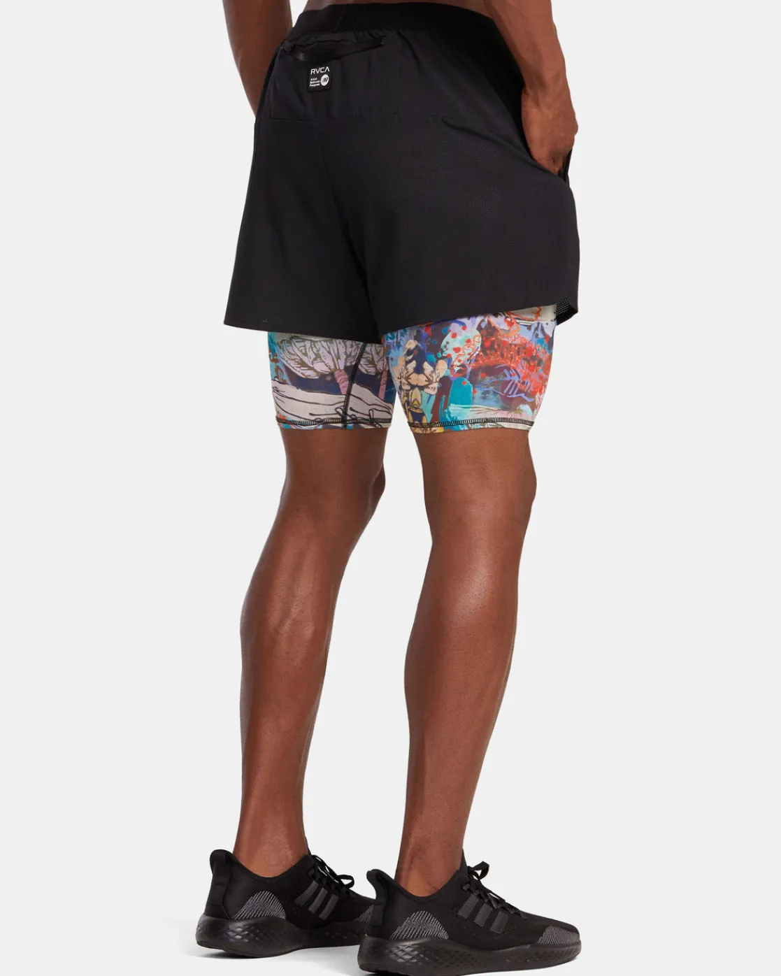 RVCA SAGE VAUGHN RUNNER 2 IN 1 SHORTS Black Best