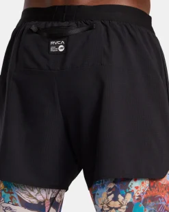 RVCA SAGE VAUGHN RUNNER 2 IN 1 SHORTS Black Best