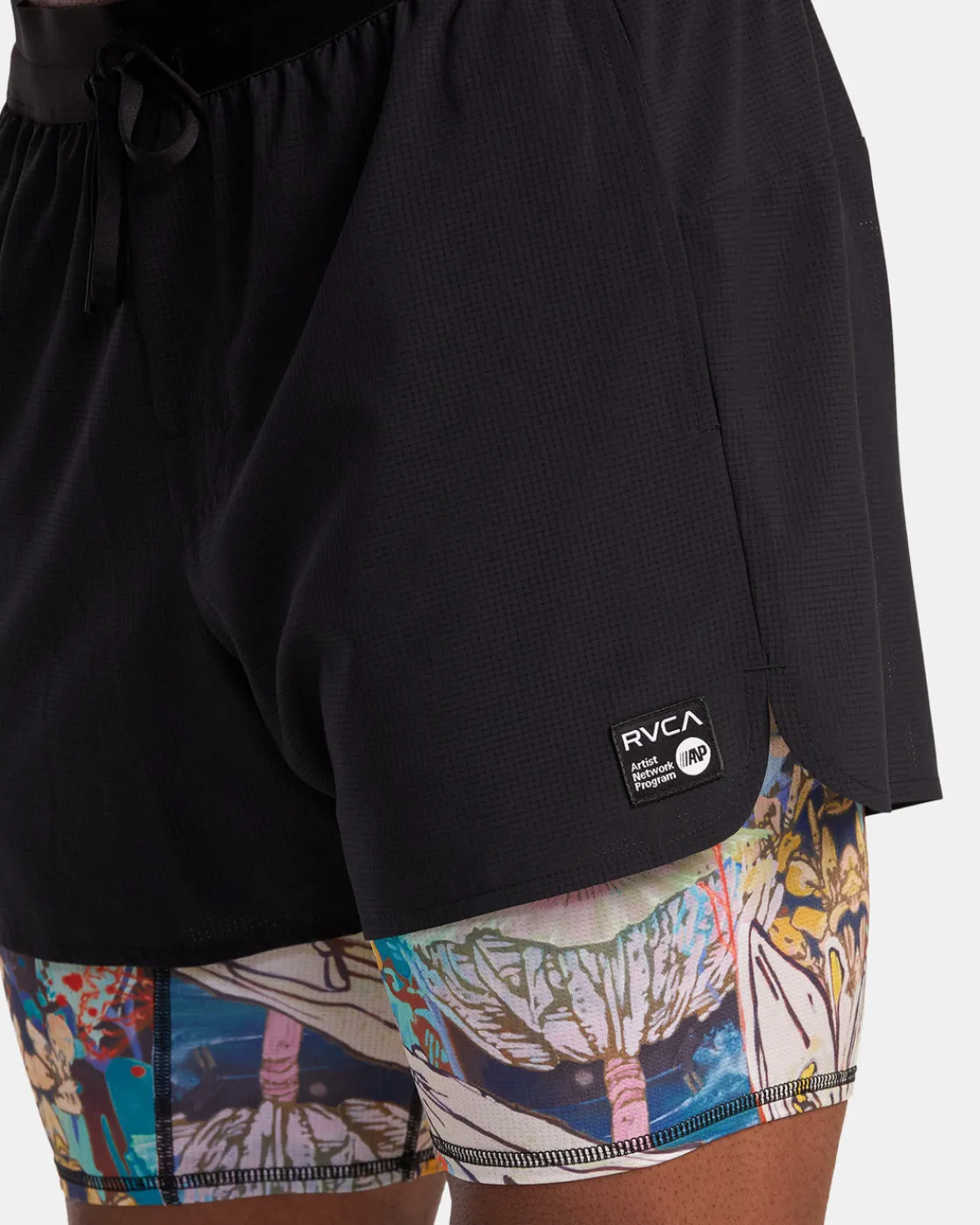 RVCA SAGE VAUGHN RUNNER 2 IN 1 SHORTS Black Best