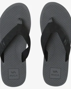 RVCA SANDBAR FLIP FLOPS Charcoal Clearance