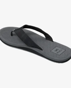 RVCA SANDBAR FLIP FLOPS Charcoal Clearance