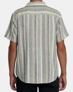 RVCA SATELLITE STRIPE SHORT SLEEVE SHIRT Antique White Online