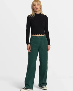 RVCA SAVED LONG SLEEVE LONG SLEEVE CROP TOP Black Online
