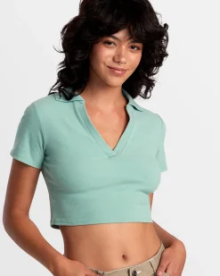 RVCA SELECTS CHASE POLO KNIT Green Haze Online