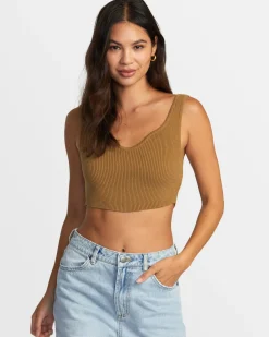 RVCA SELECTS ROUNDABOUT SWEATER TANK V-NECK SWEATER Ermine Best
