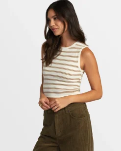 RVCA SELECTS SHIVER SWEATER TANK CREW NECK SWEATER Latte Online