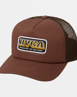 RVCA SERVICE TRUCKER HAT Chocolate New