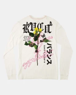 RVCA SHIBUYA STATION LONG SLEEVE TEE Antique White New