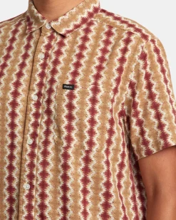 RVCA SHIMA GAUZE SHORT SLEEVE SHIRT Cinnabar Online