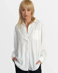 RVCA SHOWDOWN BUTTON UP TOP Whisper White Online