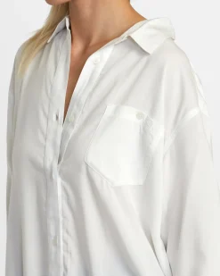 RVCA SHOWDOWN BUTTON UP TOP Whisper White Online