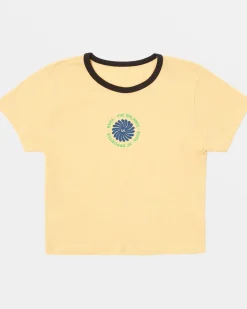 RVCA SHRUNKEN RINGER TEE Sahara Sun Outlet