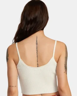 RVCA SILHOUETTE KNITTED TANK Natural Discount