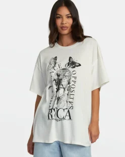 RVCA SKELETON TEE Whisper White Clearance