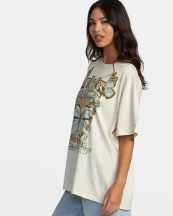 RVCA SOCIAL BUTTER FLY TEE Latte Discount