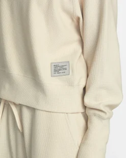 RVCA SOFIE WAFFLE MOCK NECK Latte Hot