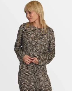 RVCA SOFT CABLE SWEATER Ermine Hot