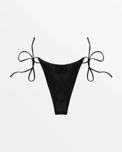 RVCA SOLID SKIMPY TIE SIDE BIKINI BOTTOMS Black