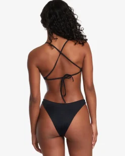 RVCA SOLID TRIANGLE CROSSBACK BIKINI TOP Black Online