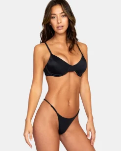 RVCA SOLID ULTRA SKIMPY BIKINI BOTTOMS Black Outlet