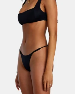 RVCA SOLID ULTRA SKIMPY BIKINI BOTTOMS Black Outlet