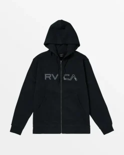RVCA SPLIT PATH ZIP HOODIE Black Clearance