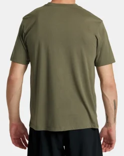 RVCA SPLITTER STACKS TEE Olive Hot
