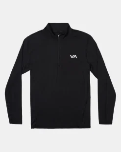 RVCA SPORT VENT HALF-ZIP PULLOVER Black Clearance