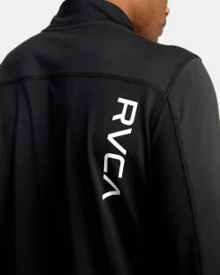 RVCA SPORT VENT HALF-ZIP PULLOVER Black Clearance