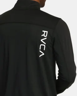 RVCA SPORT VENT HALF-ZIP PULLOVER Black Clearance