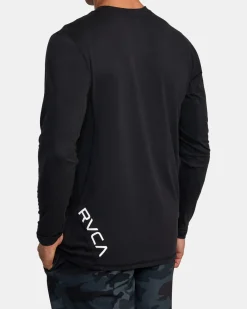 RVCA SPORT VENT LONG SLEEVE TEE Black Discount