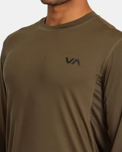 RVCA SPORT VENT LONG SLEEVE TEE Mocha