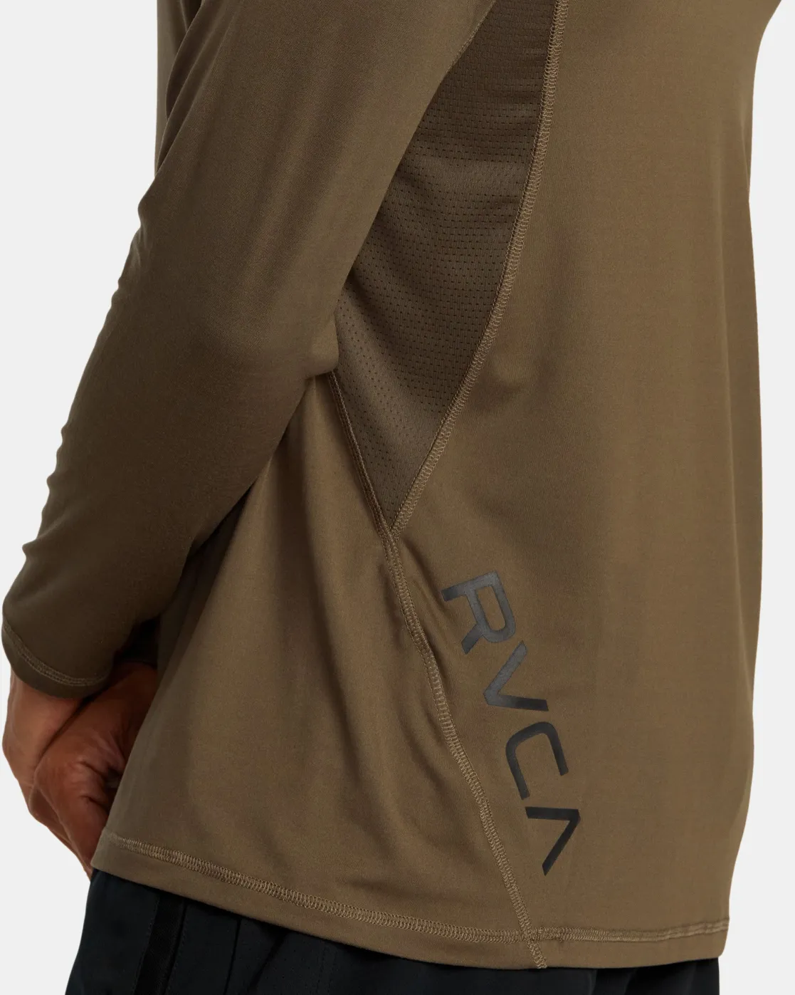 RVCA SPORT VENT LONG SLEEVE TEE Mocha
