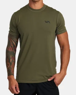 RVCA SPORT VENT PERFORMANCE TEE Olive Discount