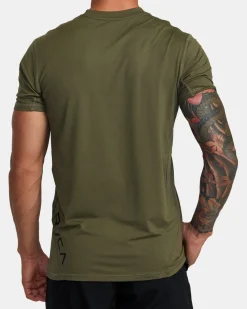 RVCA SPORT VENT PERFORMANCE TEE Olive Discount