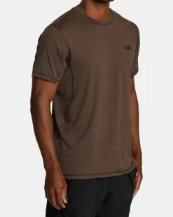 RVCA SPORT VENT PERFORMANCE TEE Chocolate Clearance