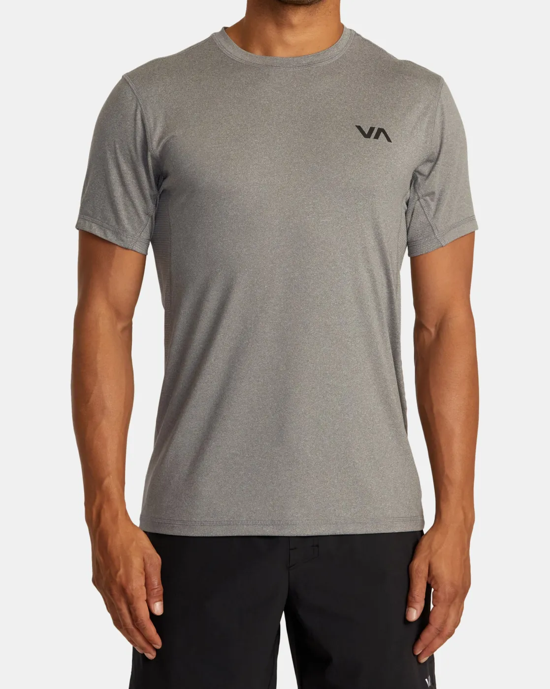 RVCA SPORT VENT PERFORMANCE TEE Heather Grey Hot