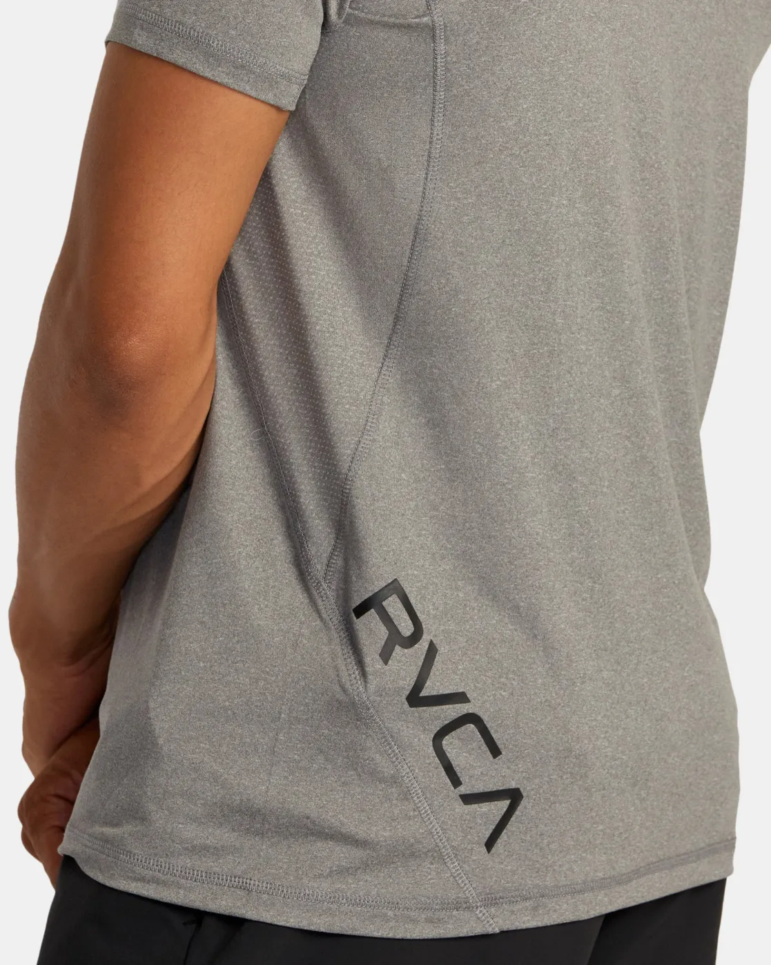 RVCA SPORT VENT PERFORMANCE TEE Heather Grey Hot