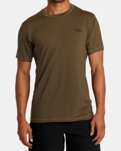 RVCA SPORT VENT PERFORMANCE TEE Mocha Best