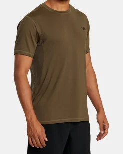RVCA SPORT VENT PERFORMANCE TEE Mocha Best