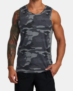 RVCA SPORT VENT TANK TOP Camo Best