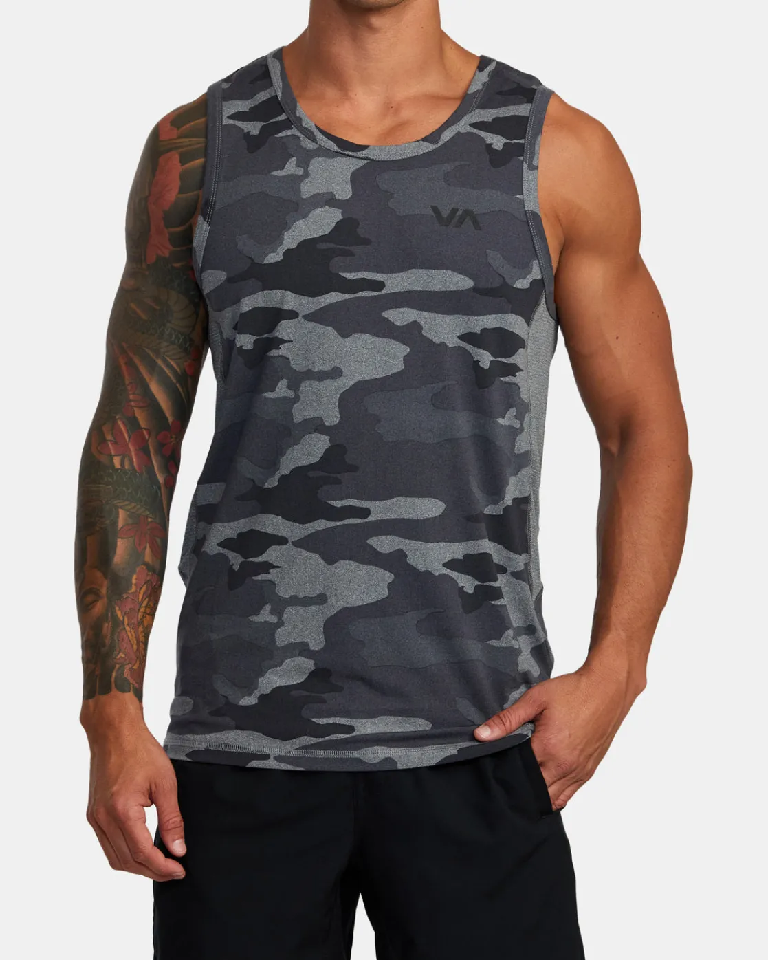 RVCA SPORT VENT TANK TOP Camo Best
